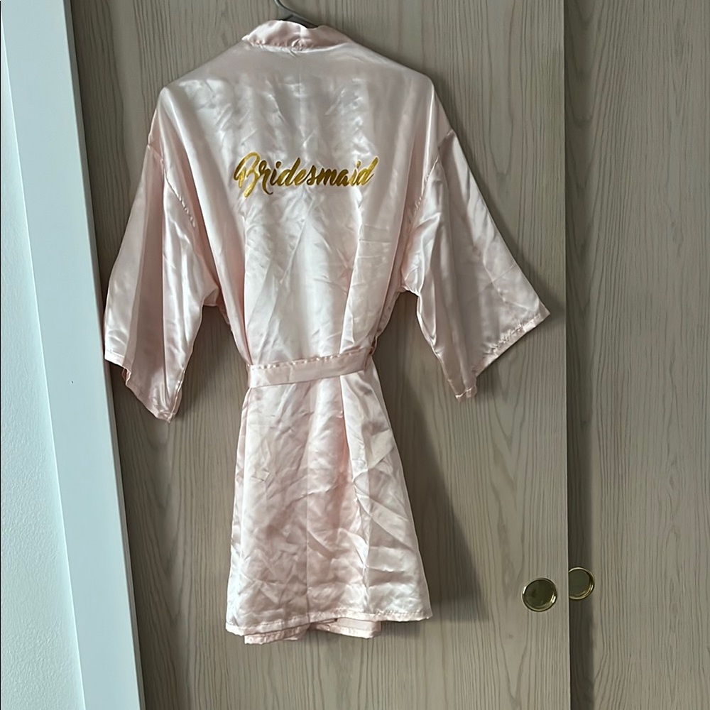 Bridesmaid Satin Robe - Pink